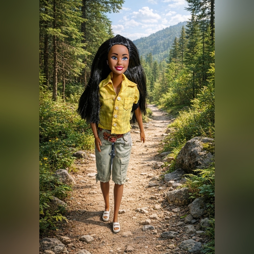 Custom Restyled Barbie Hiking Outfit